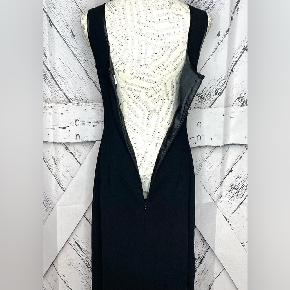 Vintage Cache Black Maxi Sequin Beaded Flower Dress - Picture 6 of 15